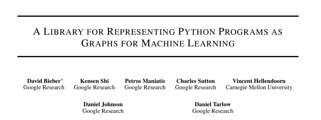 Google & CMU Open-Source a Library for Graph Representation of Python ...