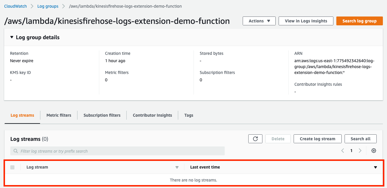 Centralize Log collection with Kinesis Firehose using Lambda Extensions