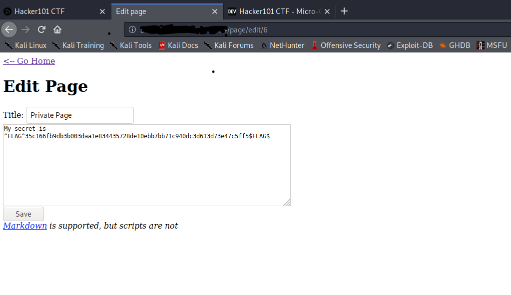 My first CTF write up — HackerOne(hacker101 Micro CMS v1) by William