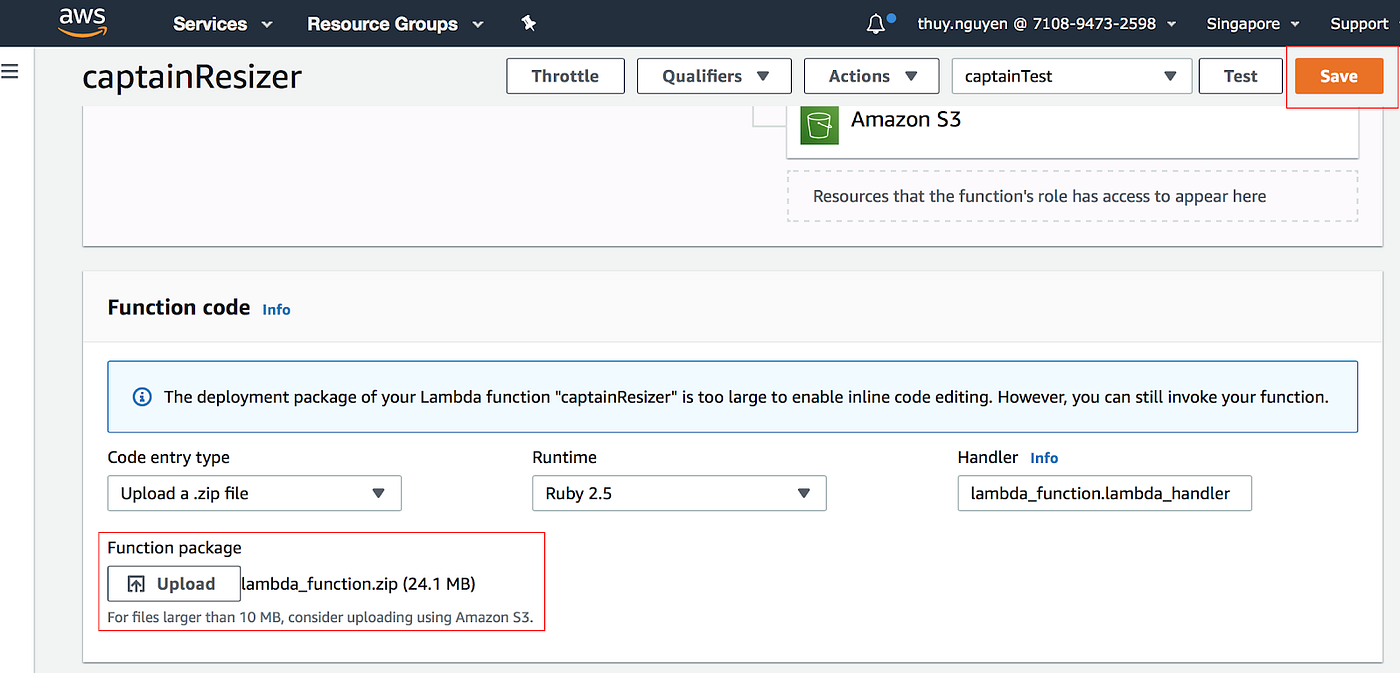 Resize image with Lambda function and AWS API Gateway by Ruby by Thuy
