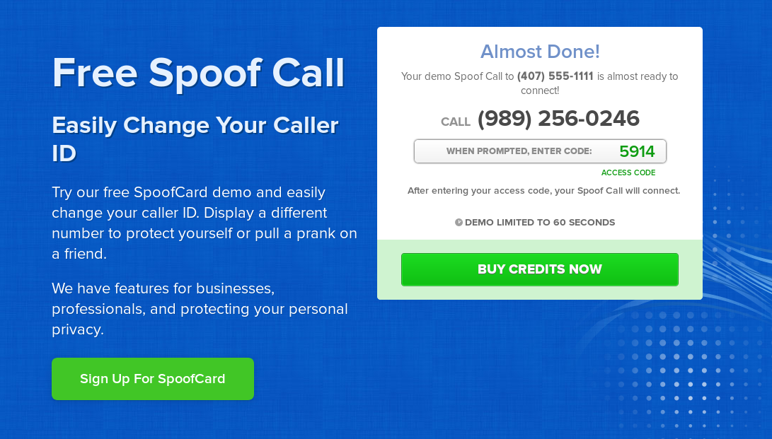 Pin Number For Caller Id Faker