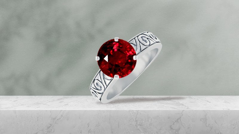 Antique Solitaire Ruby Ring Setting