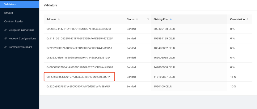  Celer State Guardian Network Selects InfStones as a Validator