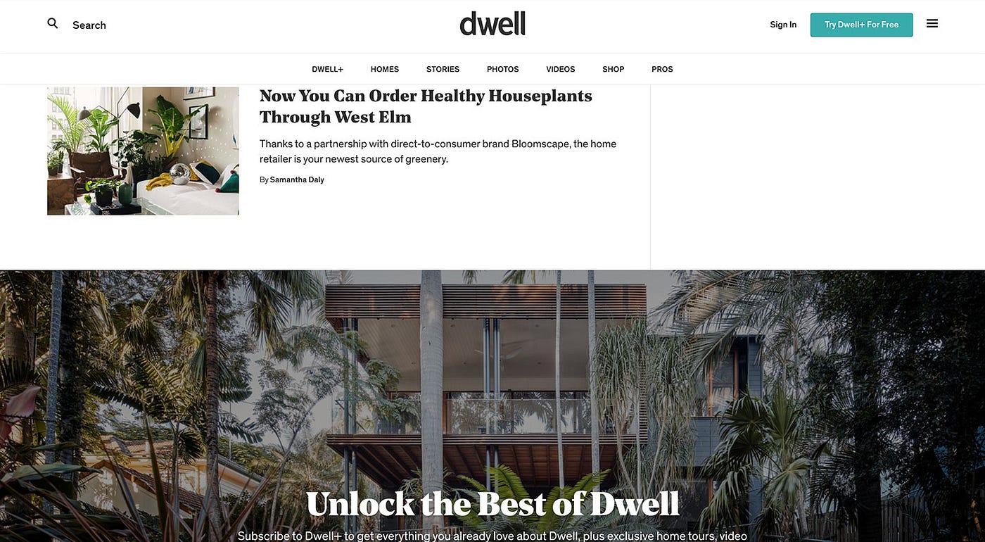Screenshot of Dwell.com