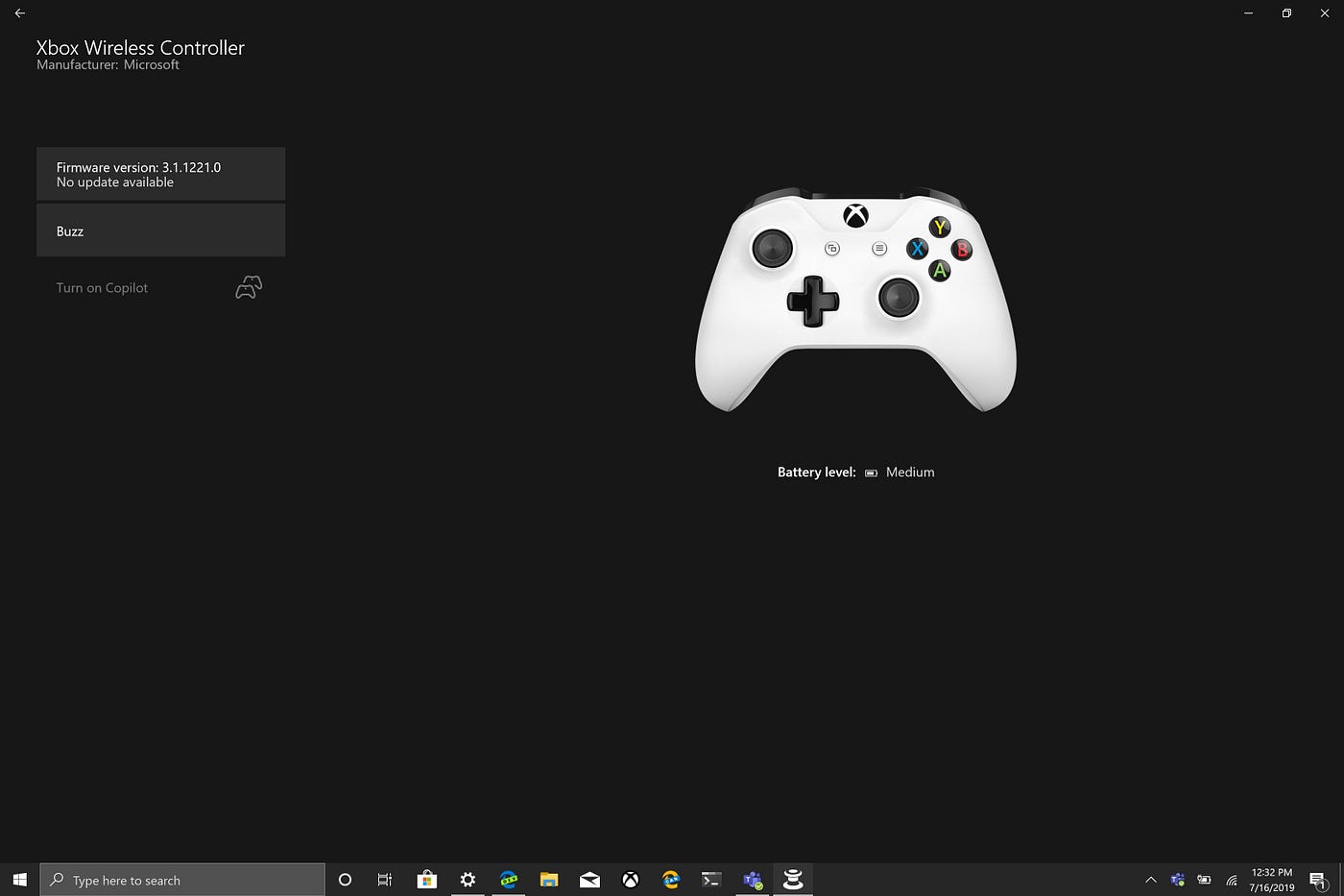 How to check the battery level of your Xbox One controller on Windows 10 |  by Dave W Shanahan | Medium