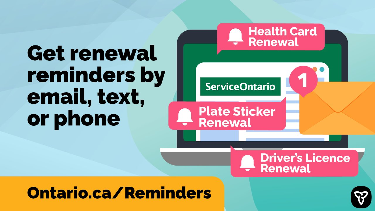 安省政府表示，居民可選擇接收提醒的方式來獲得通知，包括：電郵、或者電話。