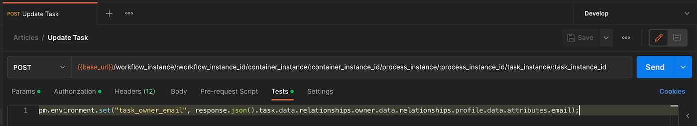 Tests on Postman