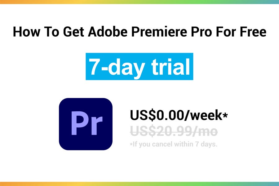 how do i use adobe premiere pro free trial always