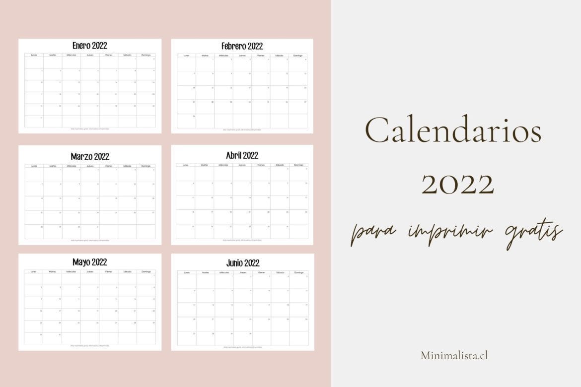 Calendarios 2022 para imprimir gratis | by Una Pizca de Hogar | Historias  de hogar | Medium