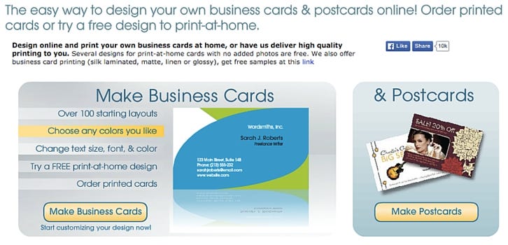 design business cards online free laminated