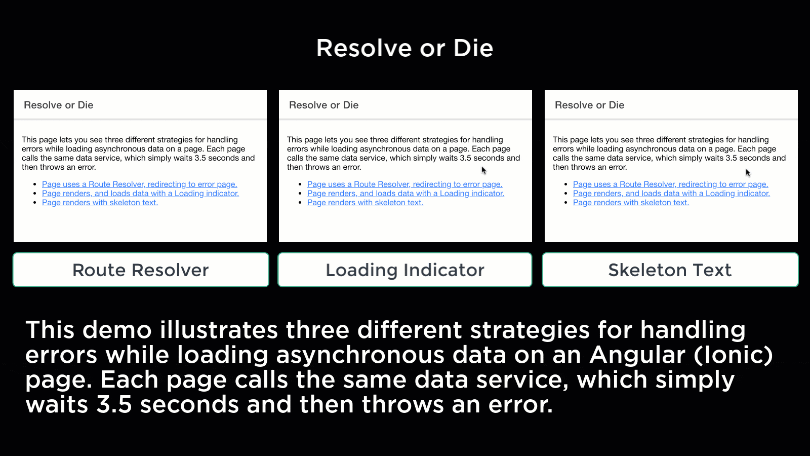 Resolve or Die with Angular Route Resolvers | by Michael D. Callaghan |  ngconf | Medium
