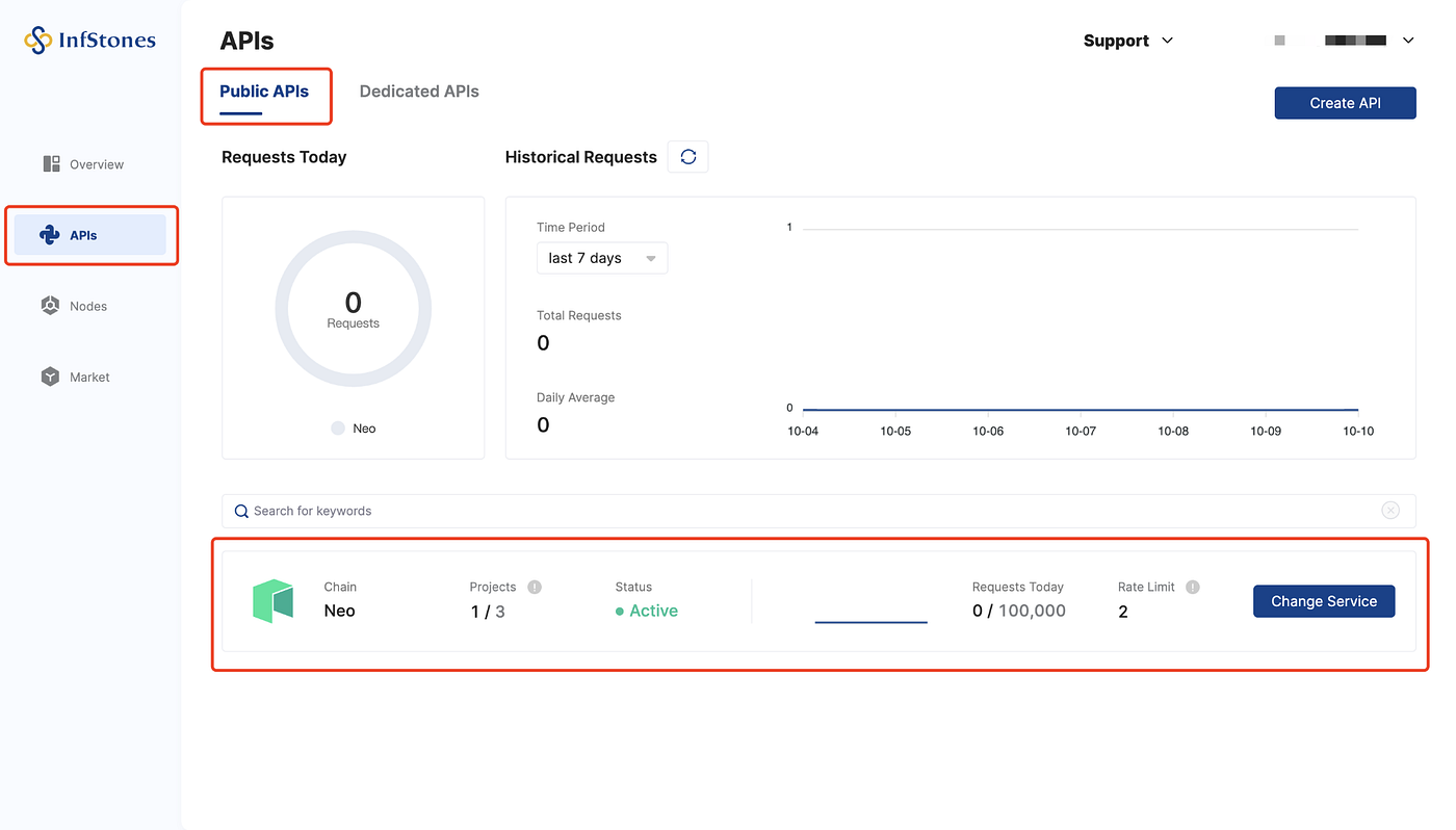 Neo API Service Launched on InfStones Platform