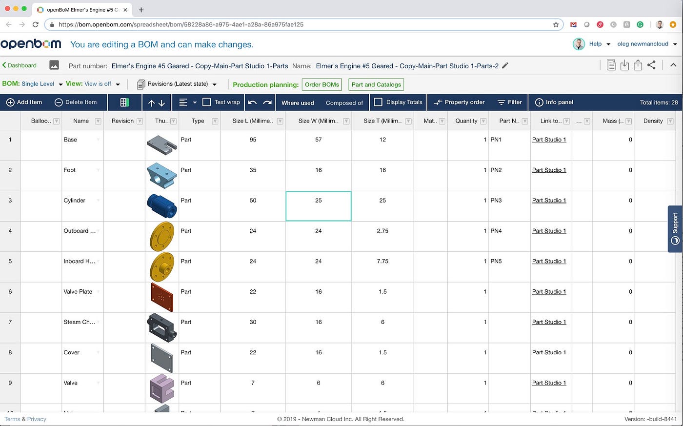 How OpenBOM Can Create a Part List (Bill of Materials) from Onshape