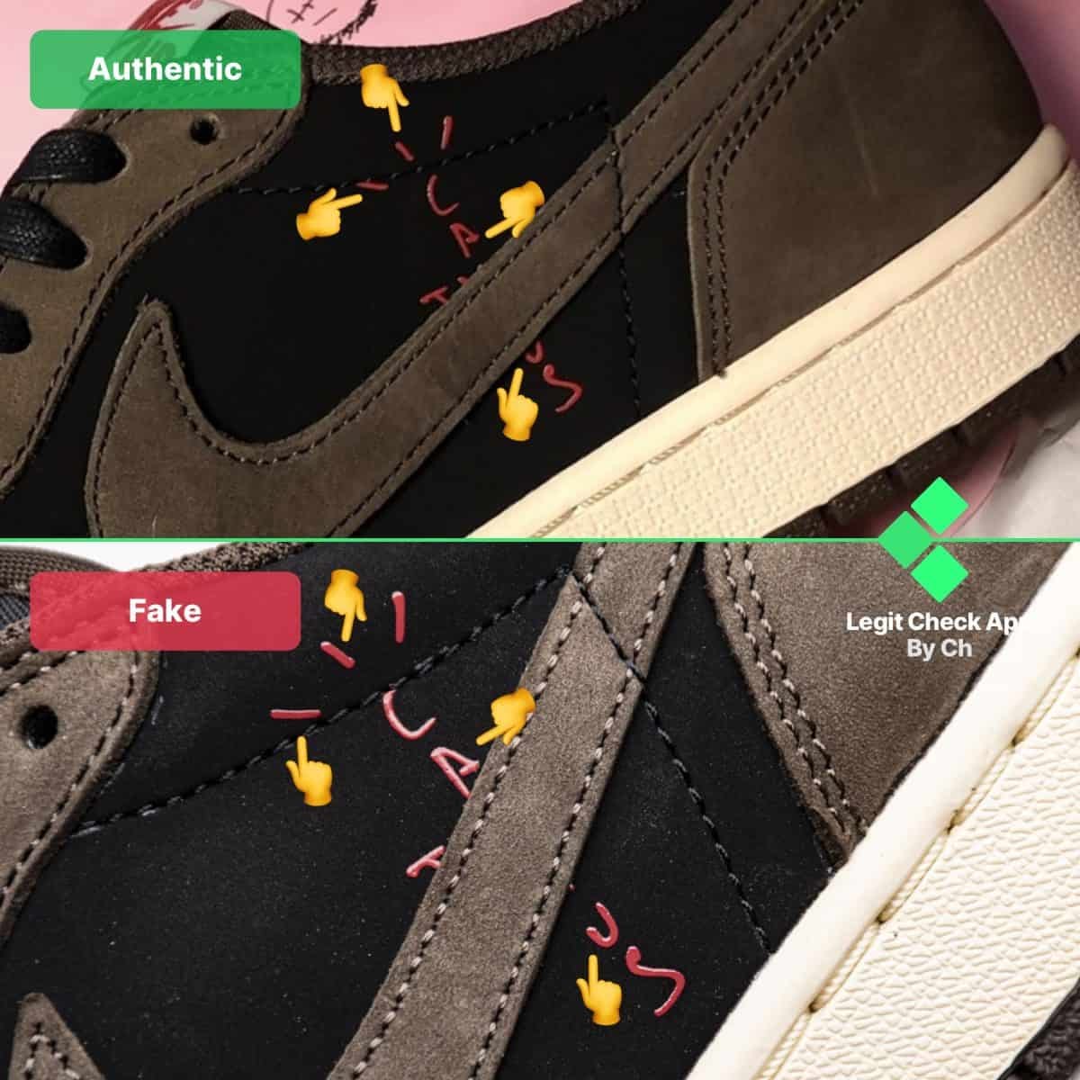 Real Vs Fake Air Jordan 1 Travis Scott Low Top Guide By Legit Check By Ch Medium Real Vs Fake Air Jordan 1 Travis Scott Low Top Guide By Legit Check By Ch Medium