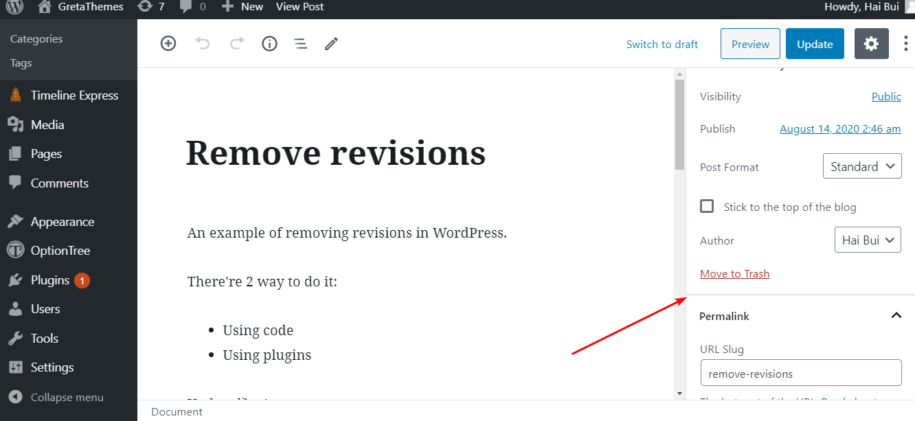 How to Disable the Revision Feature in WordPress | by Janessa Tran ...