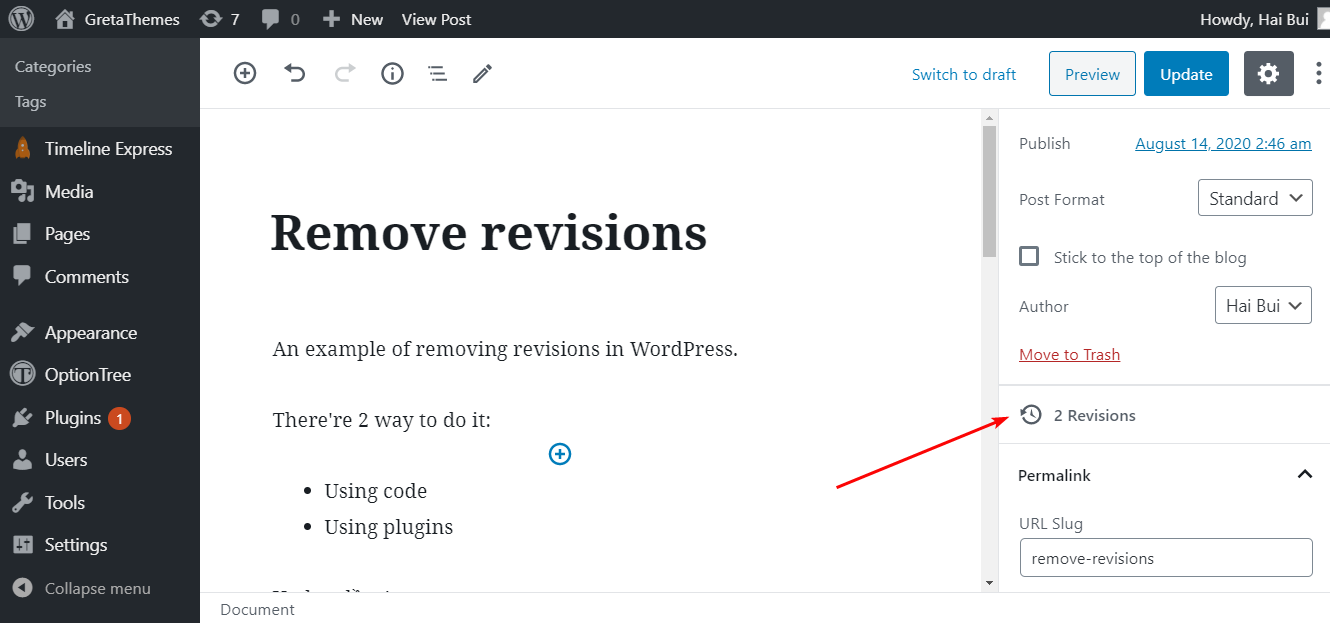 How to Disable the Revision Feature in WordPress | by Janessa Tran ...