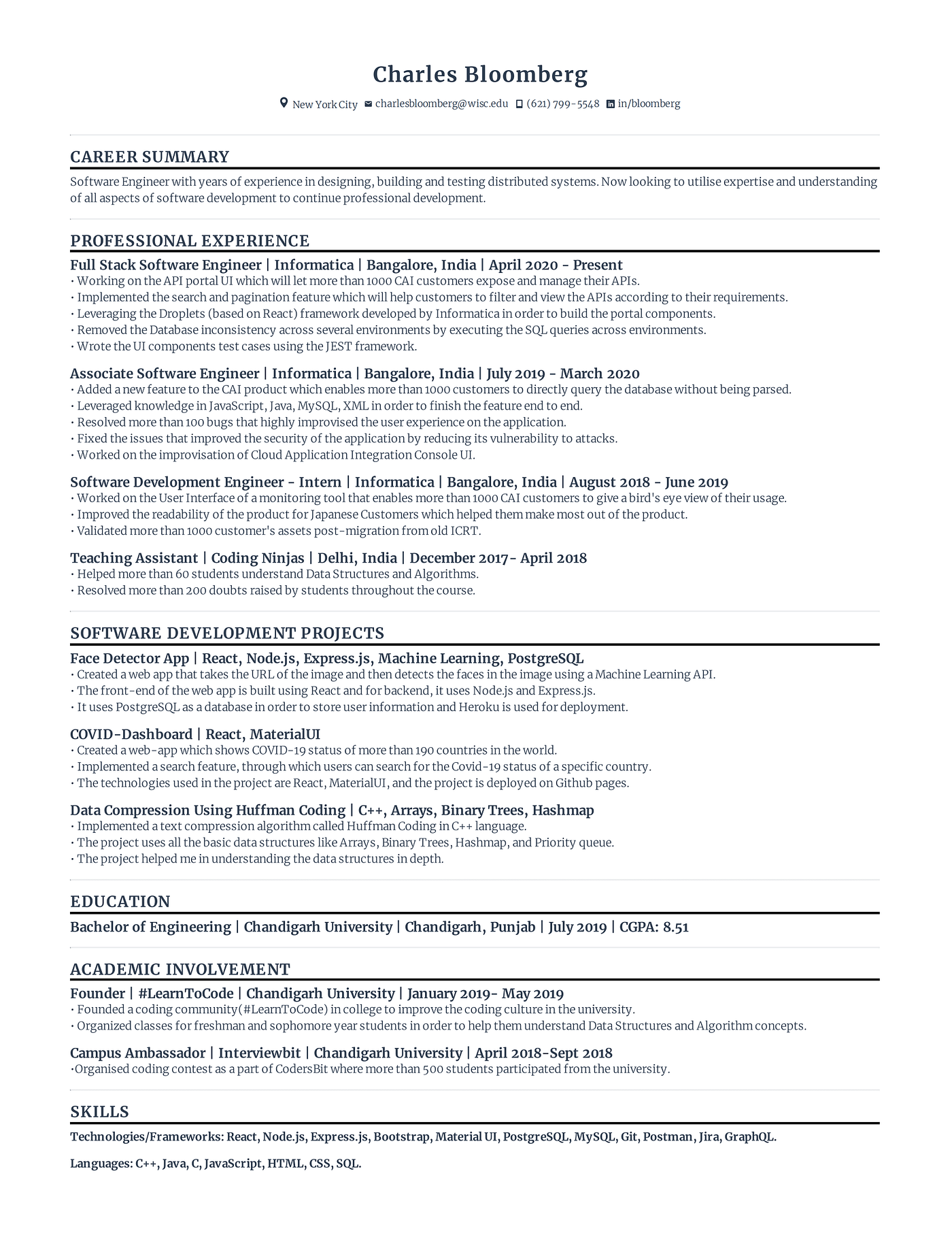 The Top 1% of Rezi Resumes | Rezi Resume