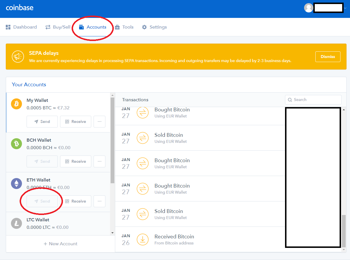 How to change bitcoin address on coinbase