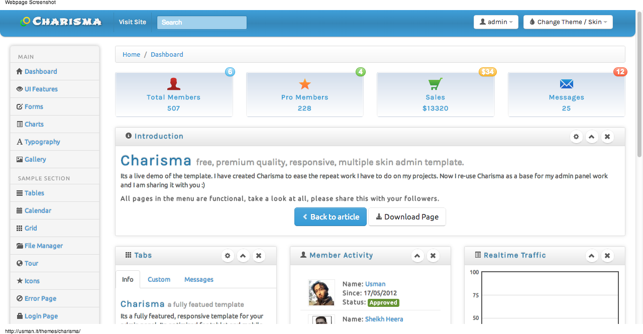 Free Bootstrap Admin Themes. The following is a collection of freely… | by  David Carr | Medium