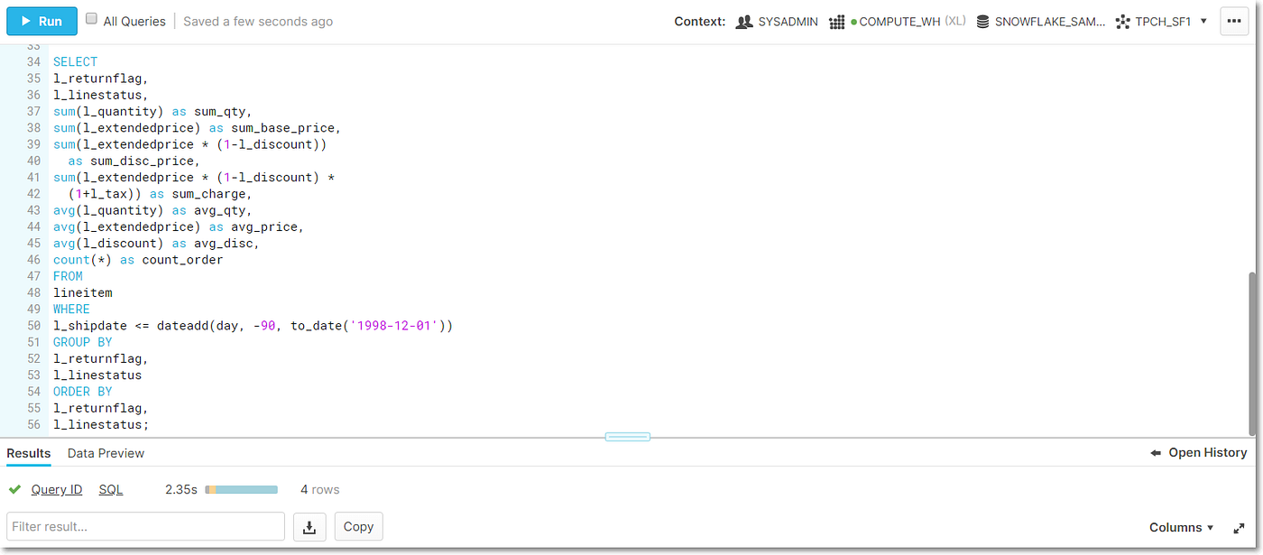 First Data Warehouse Experience with Snowflake