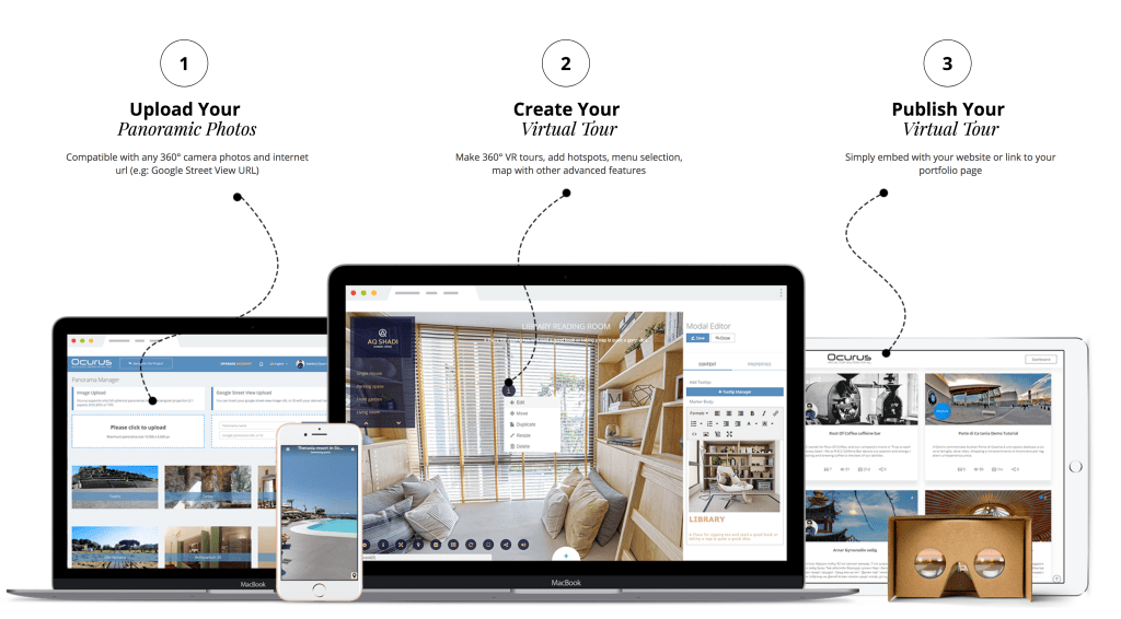 panoee - 3 steps to create Virtual Tour