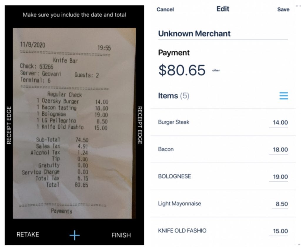 I Hate Receipts screen capture