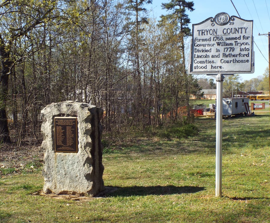 Tryon County Historical Marker