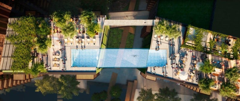 Embassy Gardens Sky Pool Suspended Glass Swimming Pool By Homeworlddesign Medium