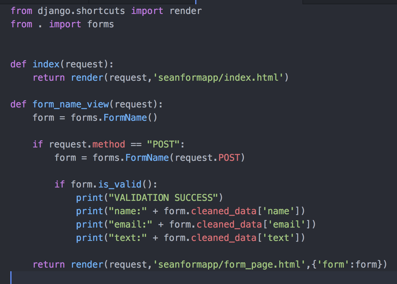 Django Series: 05 — Forms using MVT | by Sean Oughton | Medium