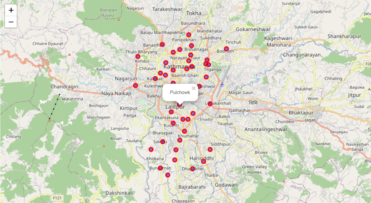 Kathmandu Metropolitan City Map Classification Of Kathmandu And Lalitpur Wards Using Foursquare Data | By  Jenish Thapa | Towards Data Science