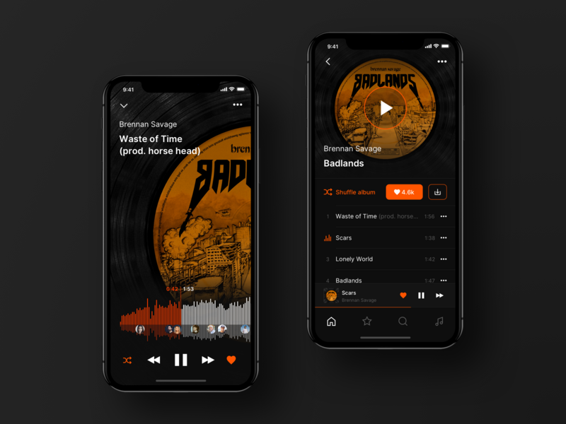 Soundcloud music app redesign Shakuro