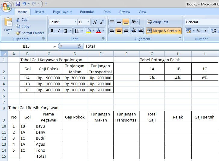 Contoh Soal Hlookup Vlookup