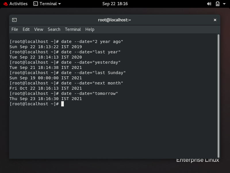 Date commands in Redhat linux. The date command in linux is used to