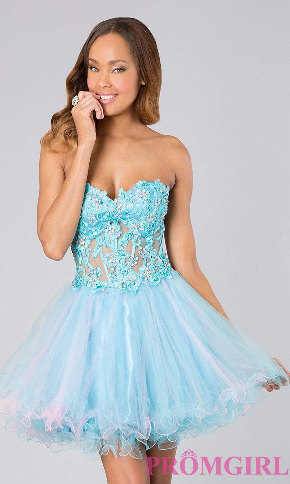 Strapless Babydoll Prom Dress by Karen Barkley Medium