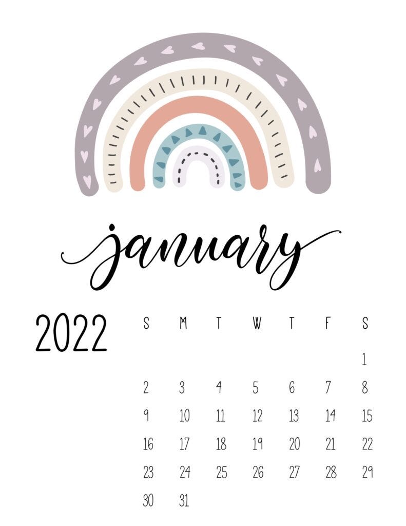 Calendarios 2022 para imprimir gratis | by Una Pizca de Hogar | Historias  de hogar | Medium