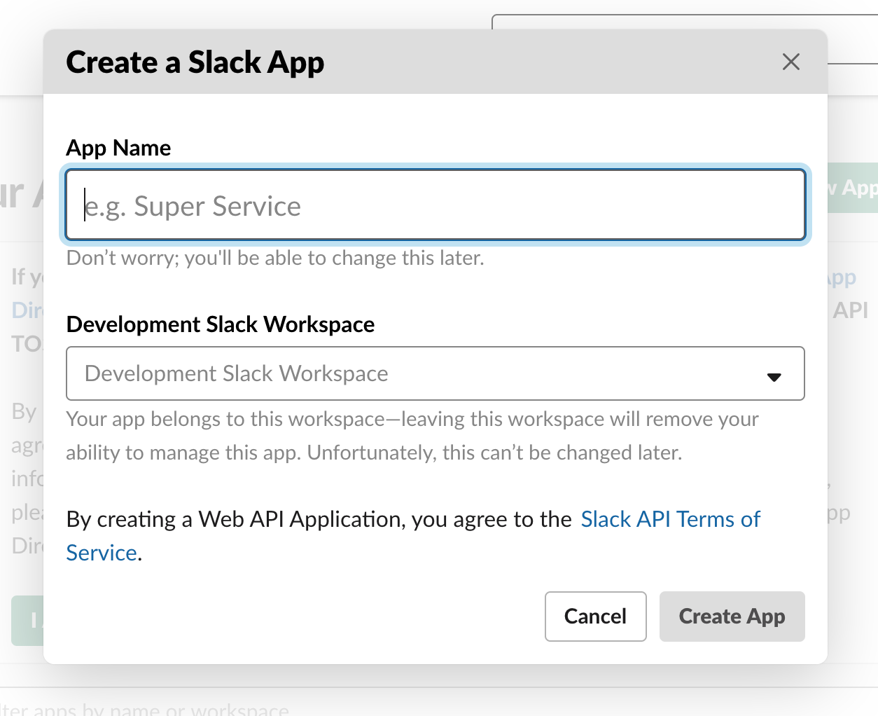 Create a Slack App