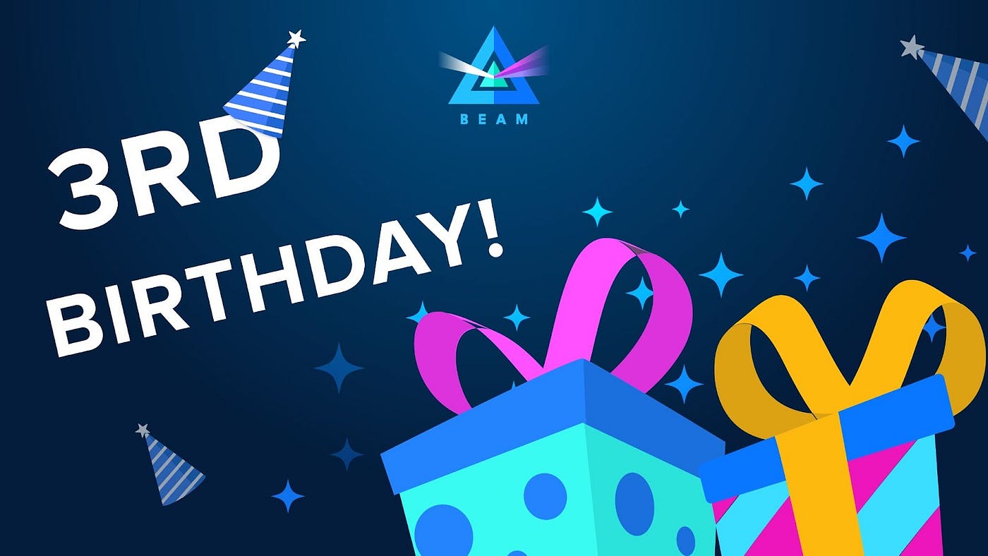 Beam Turns 3 Announcing The Beam Birthday Bash Nft Competition By Beam Privacy Medium