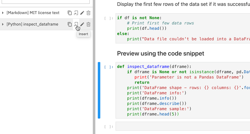 Reusable code snippets in JupyterLab | by Luciano Resende | Jupyter Blog