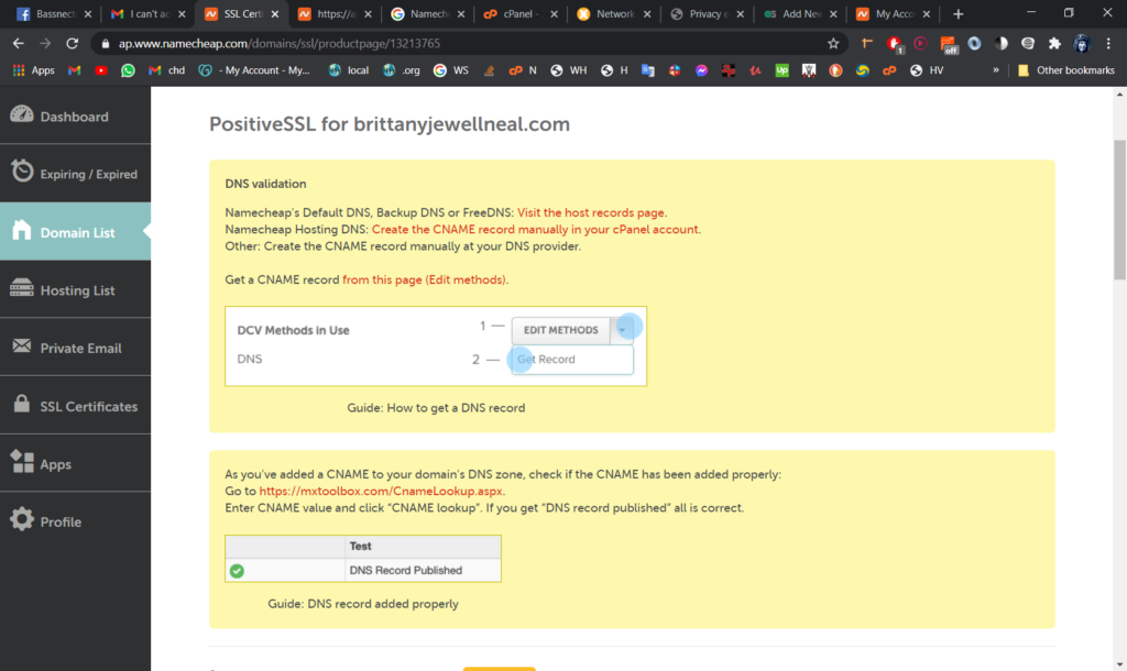 How to Verify Your NameCheap/cPanel SSL Certificate, and Validate DNS | by  Omar Shishani | Medium