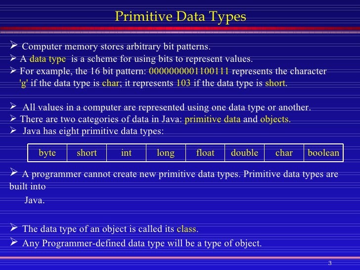 Eight Primitive Data Types — Ultra Simplified | by Reese Watson | Medium