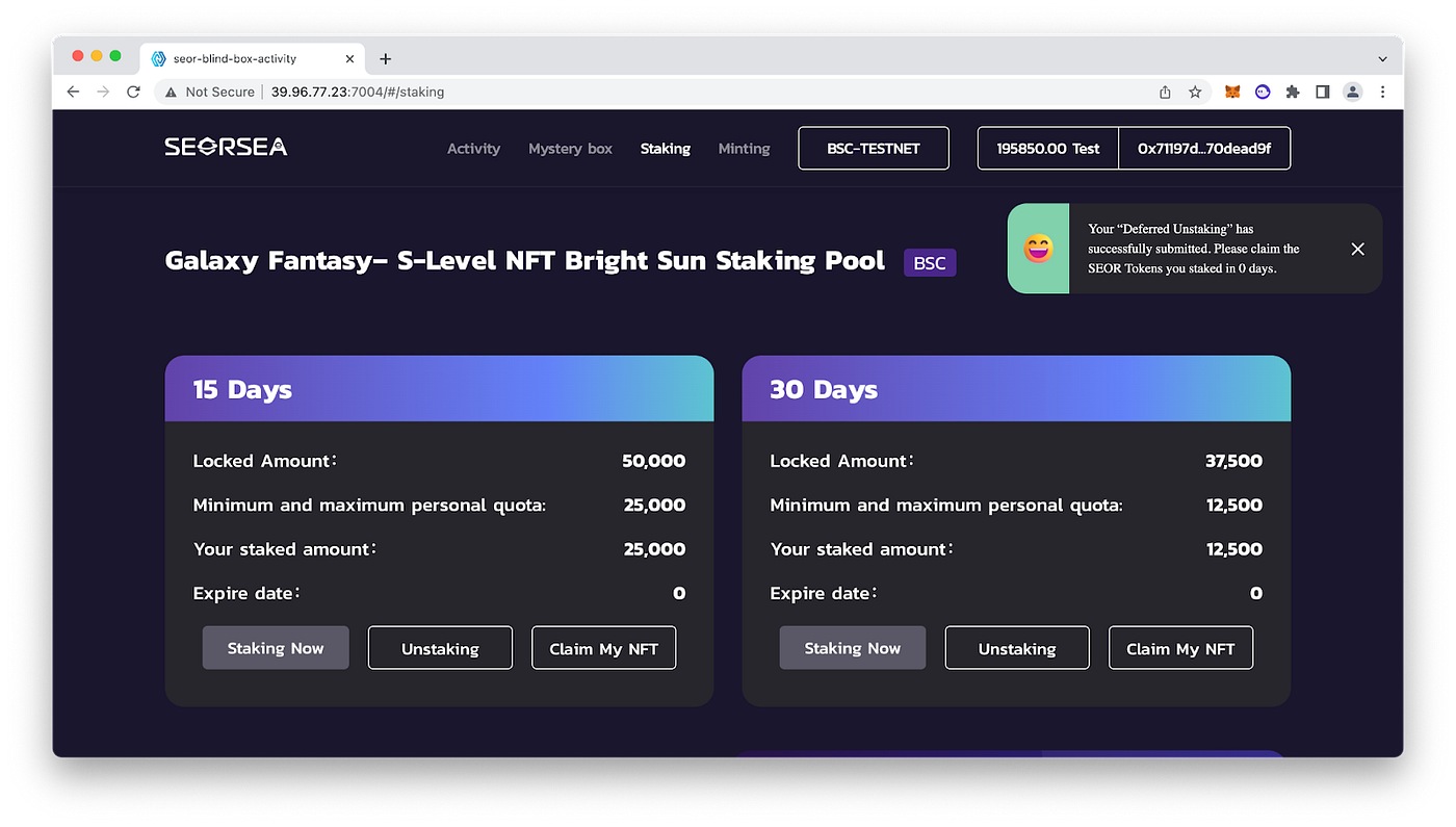 SEORSEA Staking Function Instructions | by SEOR Network | Aug, 2022 ...
