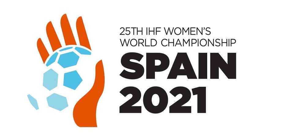 Logo oficial do Mundial Feminino de Handebol de 2021, que será disputado na Espanha.