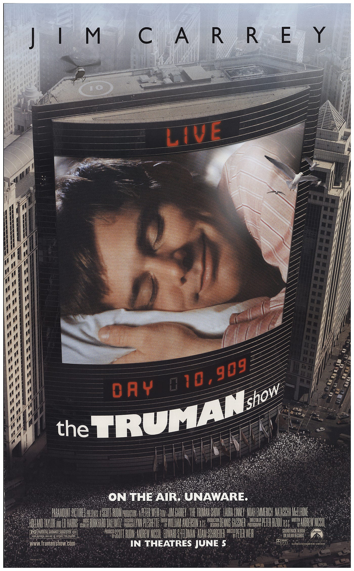 Movie Review: The Truman Show (1998) | by Patrick J Mullen | As Vast as  Space and as Timeless as Infinity | Medium