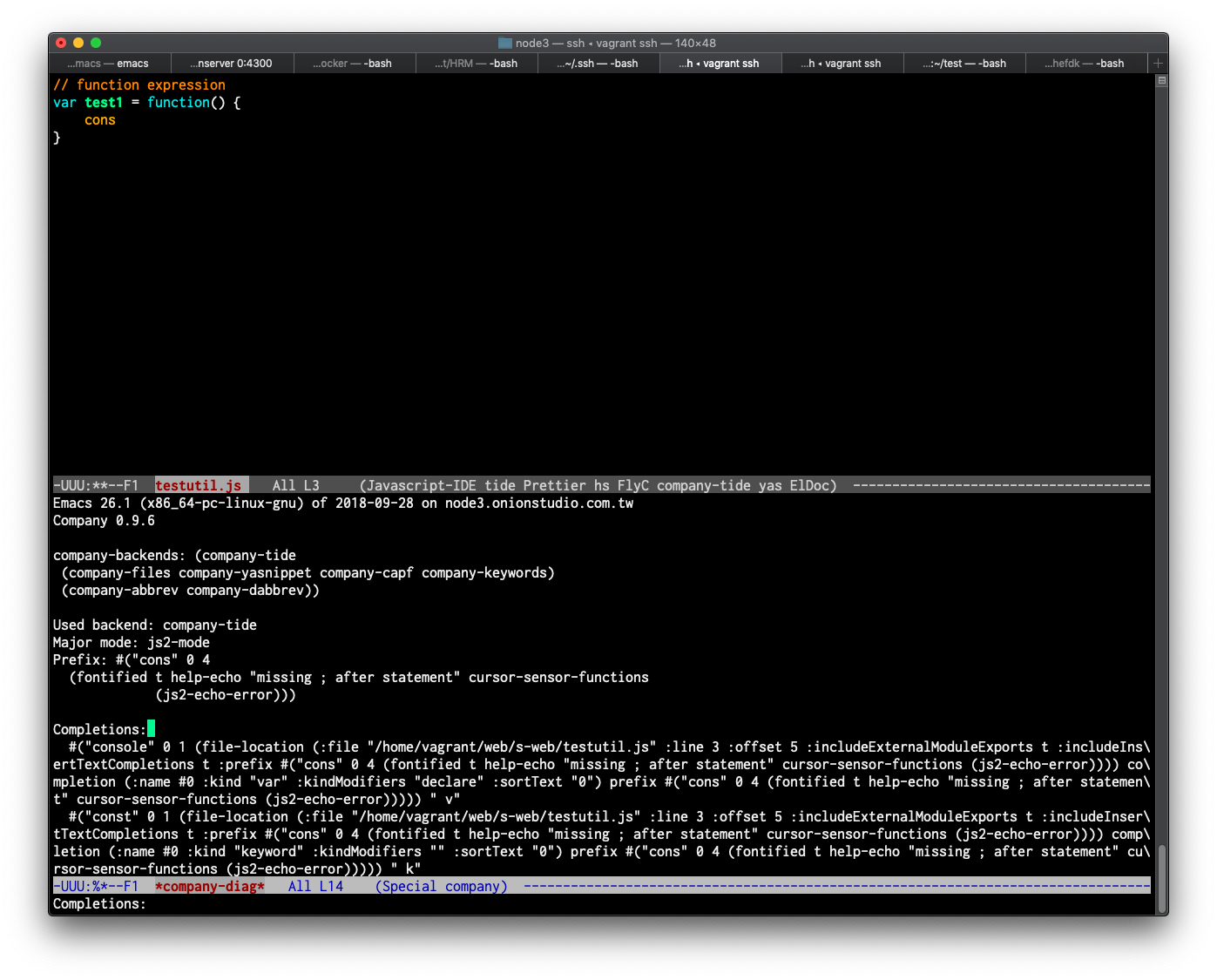 [Emacs20] 用 Emacs 來寫 javascript 的小範例 by Jerry Hsieh Medium