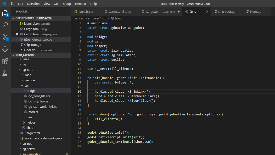 A Basic Godot-Rust Structure. After posting Gorgeous Godot games in ...