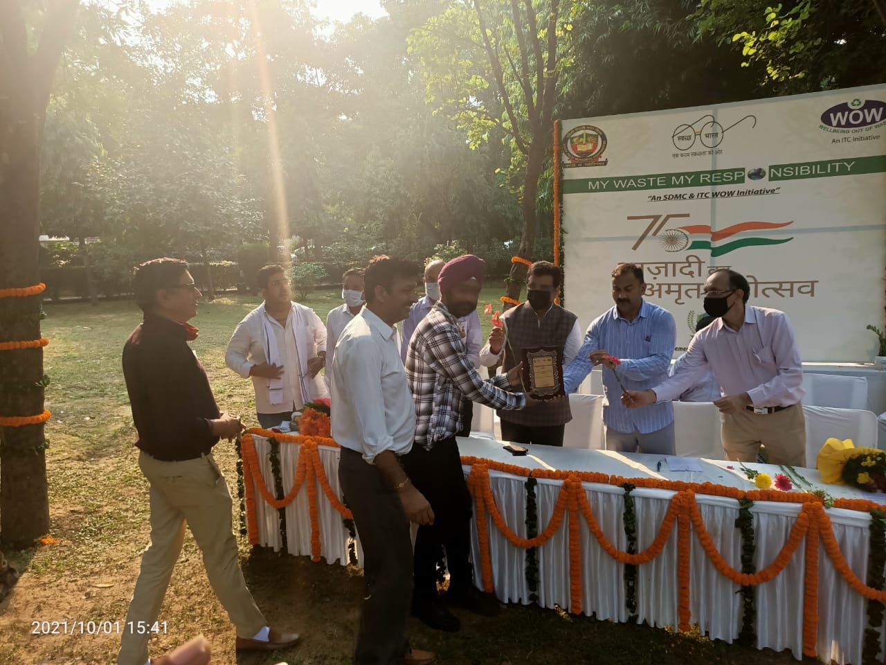 SDMC & ITC WoW Facilitate Eswachh with Swachh Sahas Award at Amrit Mahotsav