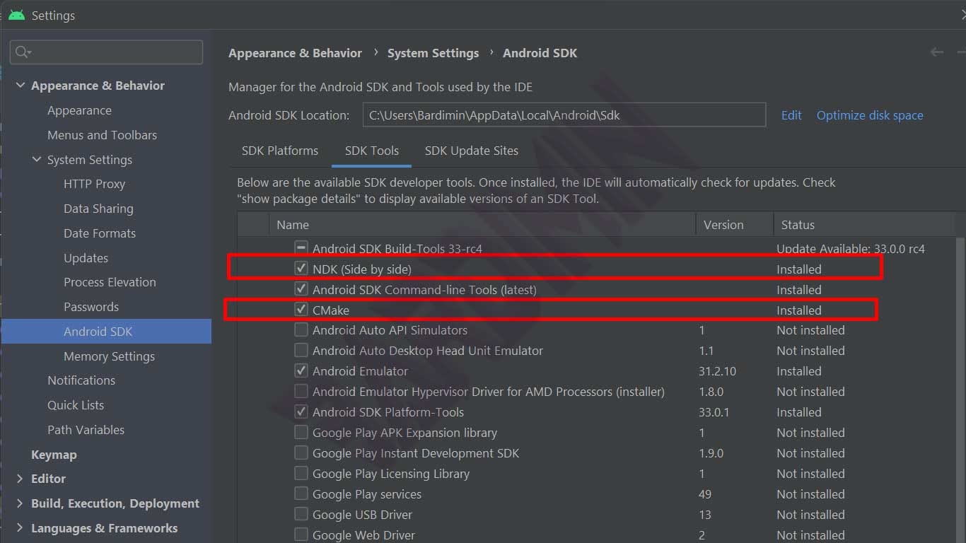 How to Add debug symbols to build.gradle