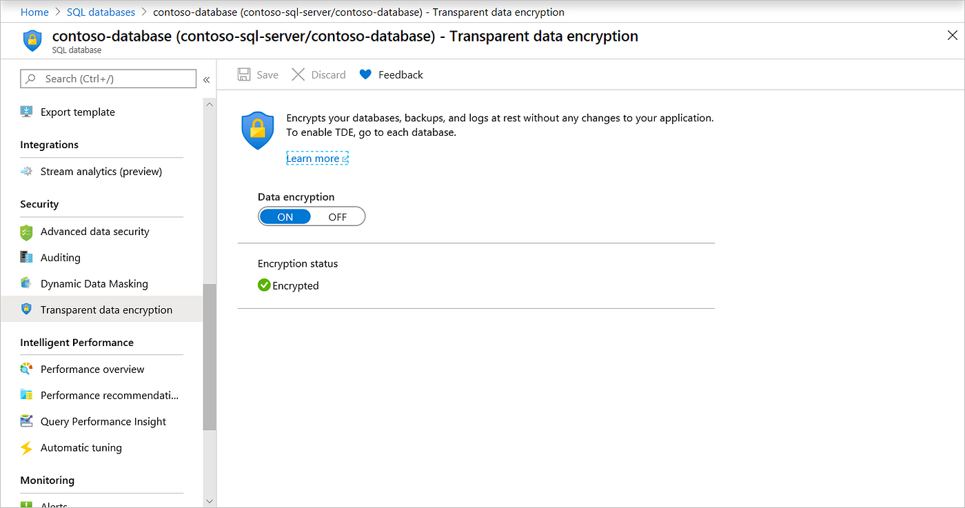 Transparent Data Encryption (TDE) for Azure SQL Database — A summary ...