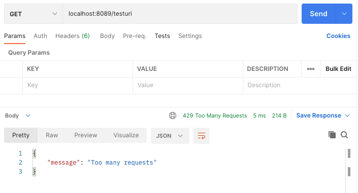 Spring boot API Rate limit strategy 