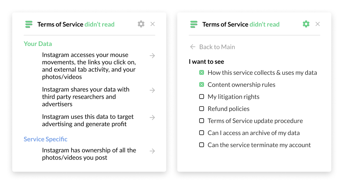 Chrome Extension: Terms of Service Summary (Beta) | by Alexandre Bucquet |  Medium